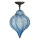 SIRU - Bevestigde hanglamp GOCCIA 1xE27/60W/230V diameter 25 cm blauw/bruin Venetiaans glas