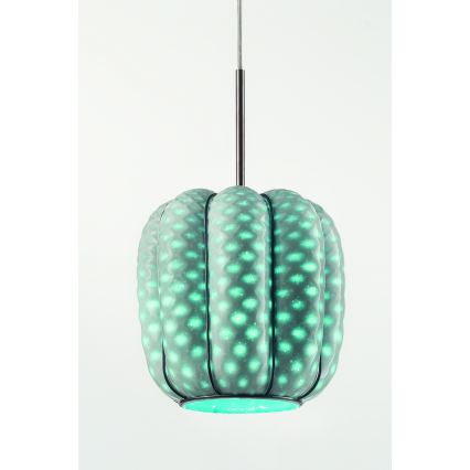 SIRU - Hanglamp aan een koord NEST 3xE27/60W/230V oranje/blauw/groen Venetiaans glas