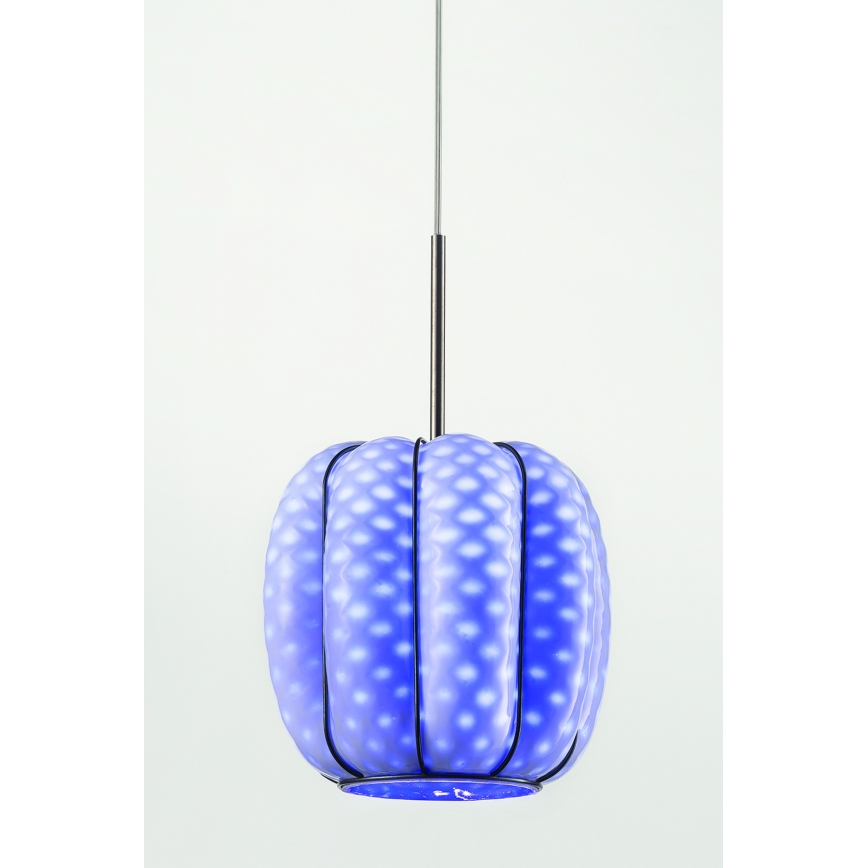 SIRU - Hanglamp aan een koord NEST 3xE27/60W/230V oranje/blauw/groen Venetiaans glas