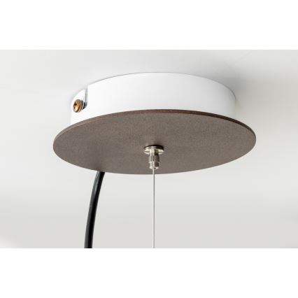 SIRU - Hanglamp aan een koord TERRA 1xE27/60W/230V zwart/doorzichtig Venetiaans glas