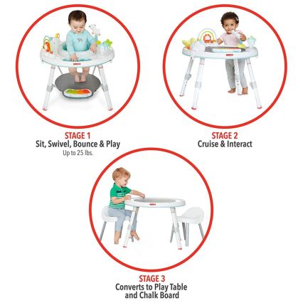 Skip Hop - 3-in-1 speelcentrum LINING CLOUD voor kinderen, 3x AAA