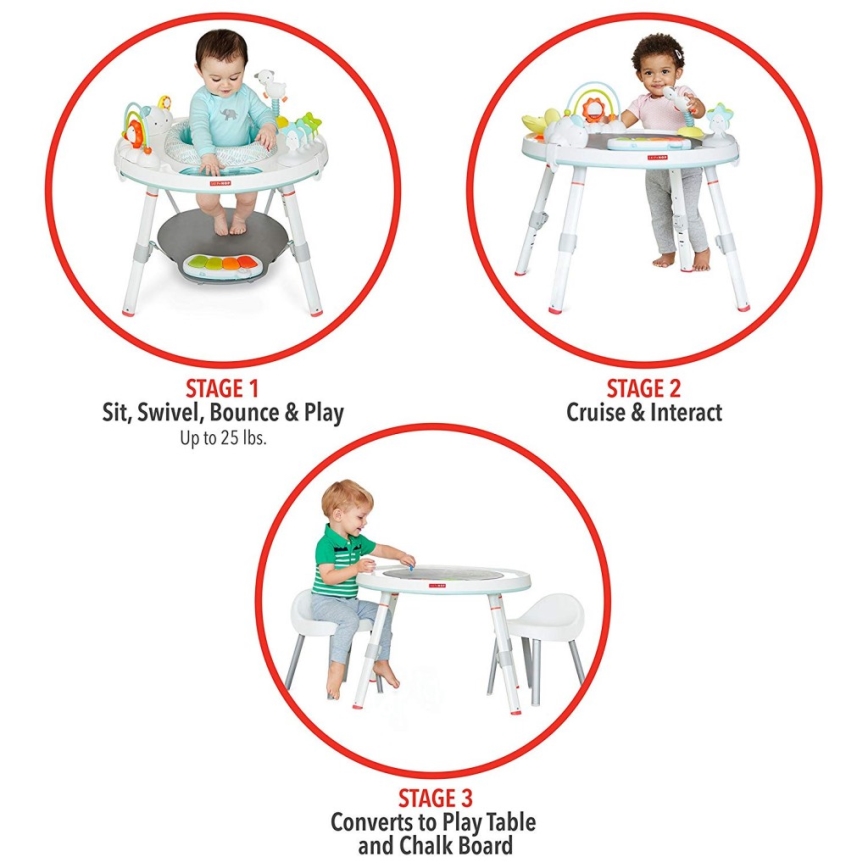 Skip Hop - 3-in-1 speelcentrum LINING CLOUD voor kinderen, 3x AAA
