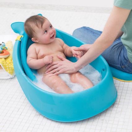 Skip Hop - Babybadje met ergonomisch matje MOBY 3 blauw