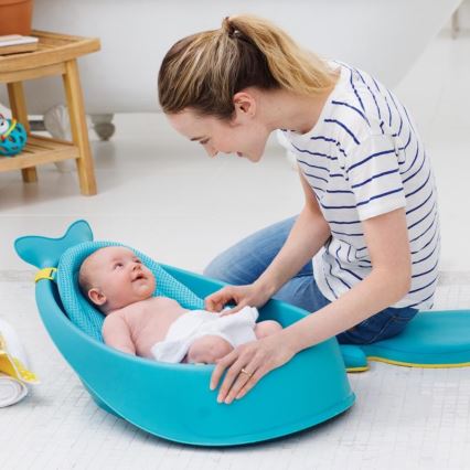 Skip Hop - Babybadje met ergonomisch matje MOBY 3 blauw