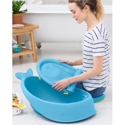 Skip Hop - Babybadje met ergonomisch matje MOBY 3 blauw