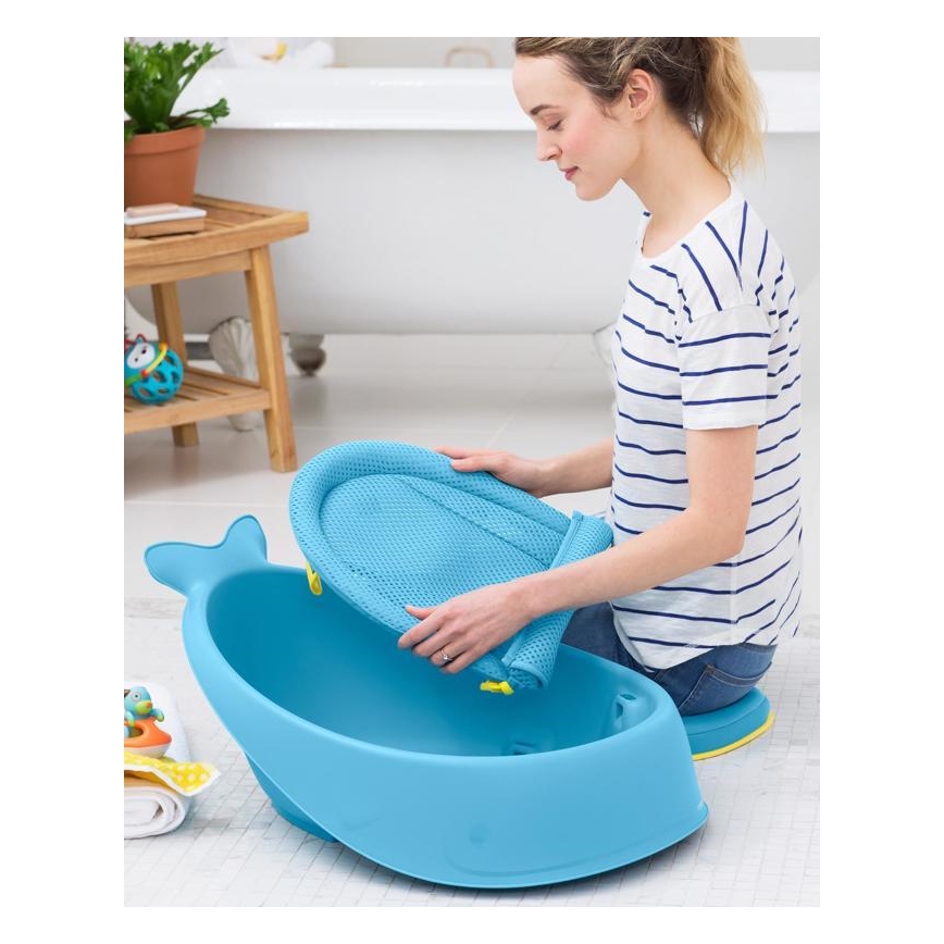 Skip Hop - Babybadje met ergonomisch matje MOBY 3 blauw