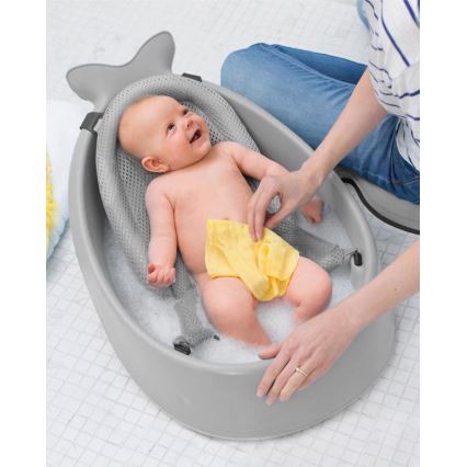 Skip Hop - Babybadje met ergonomisch matje MOBY 3 grijs