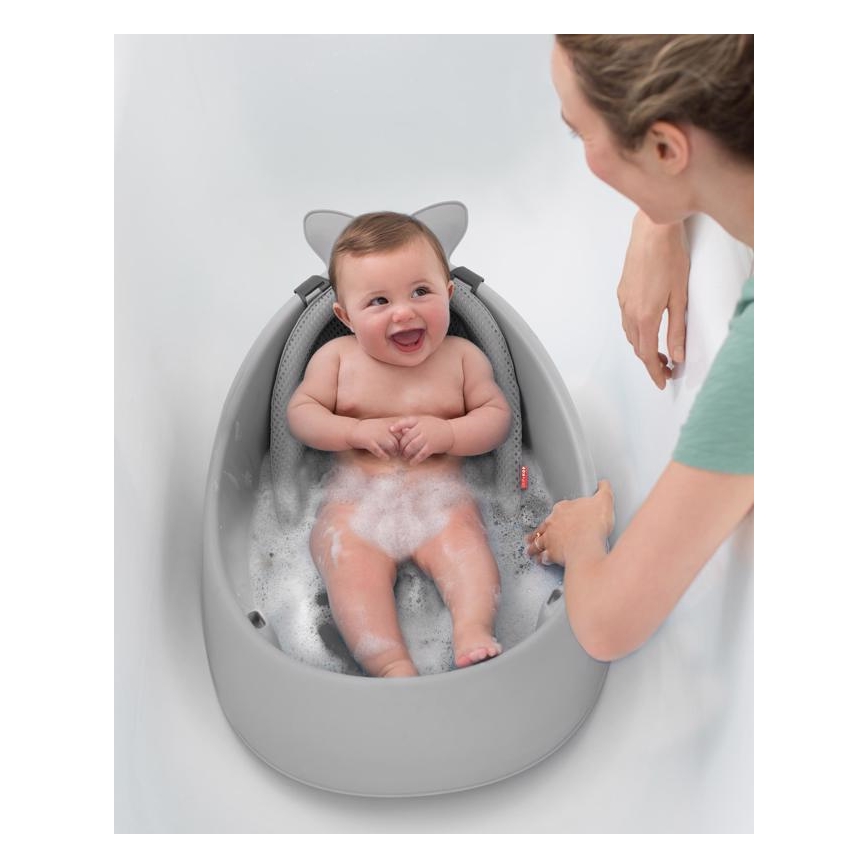 Skip Hop - Babybadje met ergonomisch matje MOBY 3 grijs