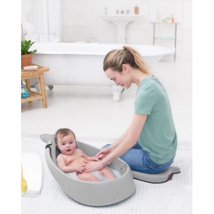 Skip Hop - Babybadje met ergonomisch matje MOBY 3 grijs