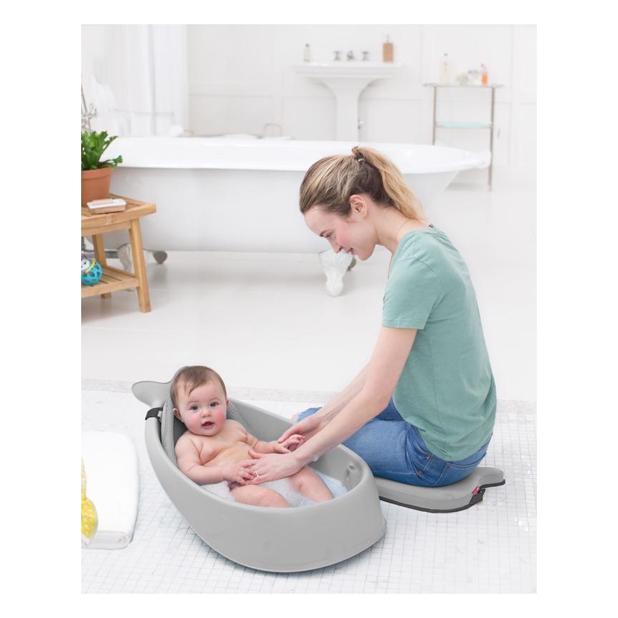 Skip Hop - Babybadje met ergonomisch matje MOBY 3 grijs