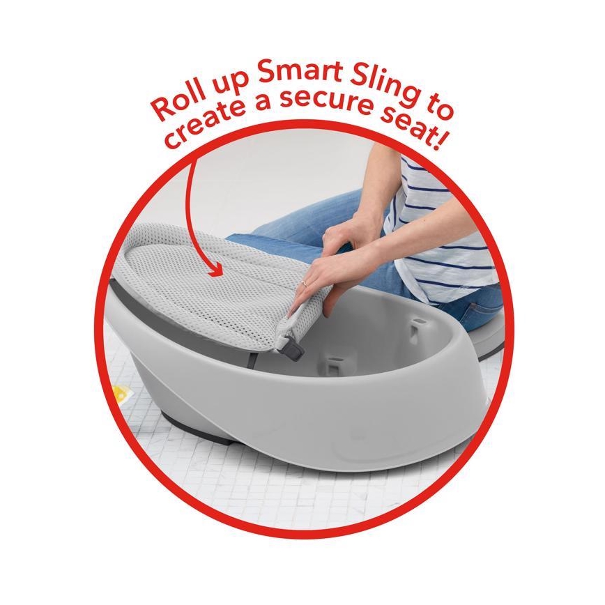 Skip Hop - Babybadje met ergonomisch matje MOBY 3 grijs
