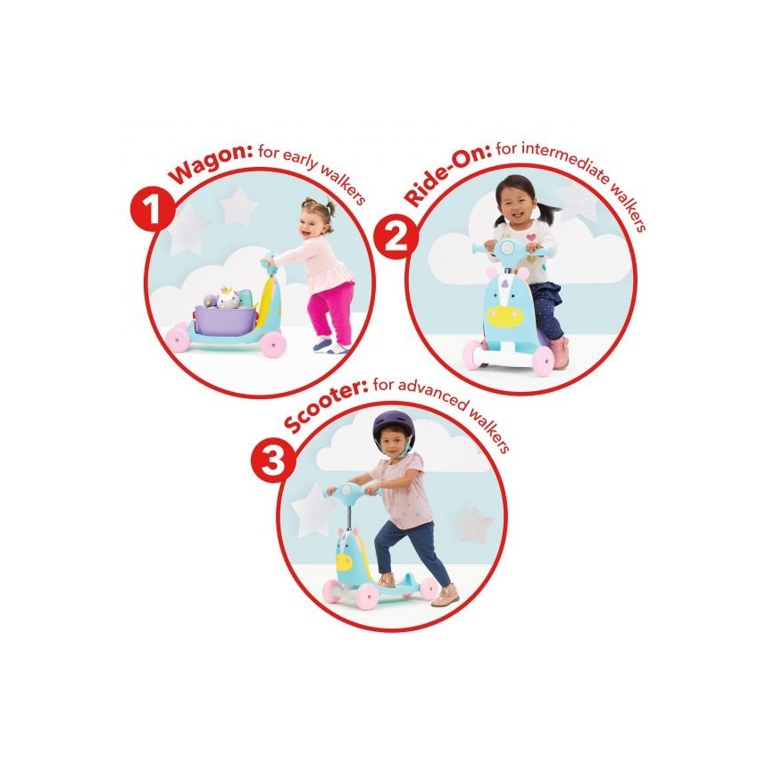 Skip Hop - Loopfiets 3in1 ZOO eenhoorn 3xAAA
