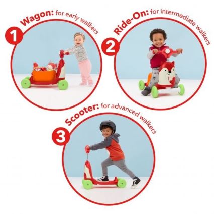 Skip Hop - Loopfiets 3in1 ZOO vos 3xAAA