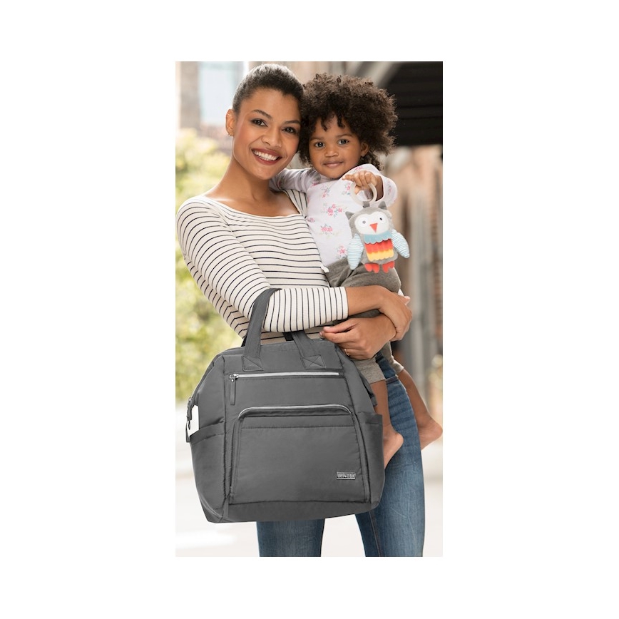 Skip Hop - Luiertas rugzak voor kinderwagen MAINFRAME Charcoal