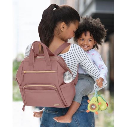 Skip Hop - Luiertas rugzak voor kinderwagen MAINFRAME Dusty rose