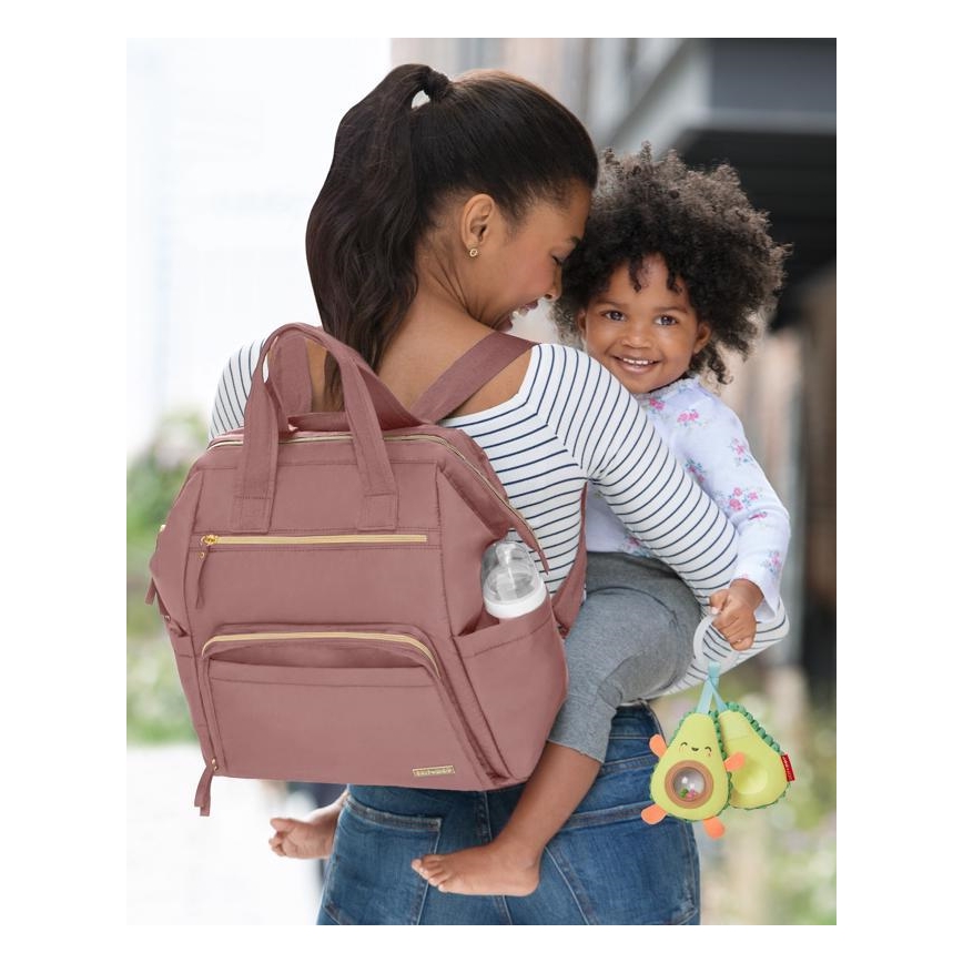 Skip Hop - Luiertas rugzak voor kinderwagen MAINFRAME Dusty rose