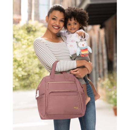 Skip Hop - Luiertas rugzak voor kinderwagen MAINFRAME Dusty rose