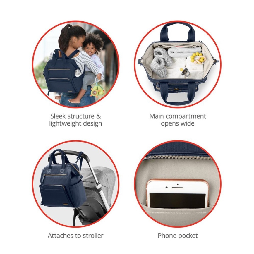 Skip Hop - Luiertas rugzak voor kinderwagen MAINFRAME Midnight Navy