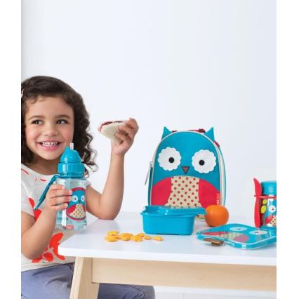 Skip Hop - Thermos voor eten met lepel/vork ZOO 325 ml uil
