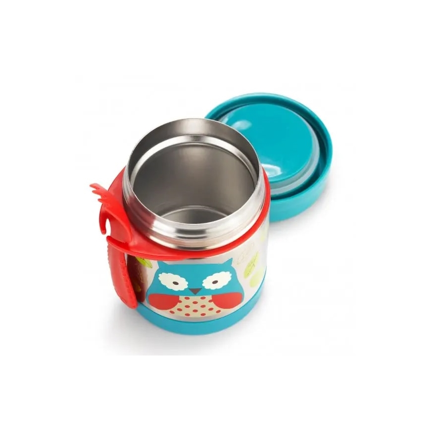 Skip Hop - Thermos voor eten met lepel/vork ZOO 325 ml uil