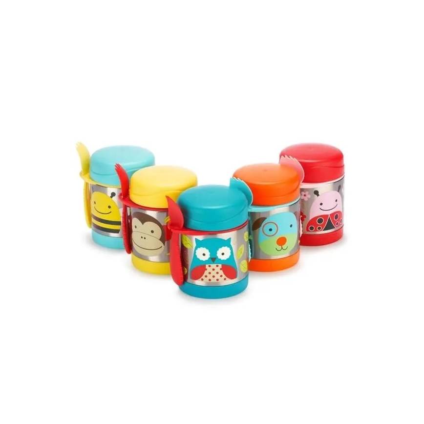 Skip Hop - Thermos voor eten met lepel/vork ZOO 325 ml uil