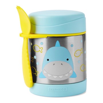 Skip Hop - Thermosfles voor eten met lepel/vork ZOO 325 ml haai