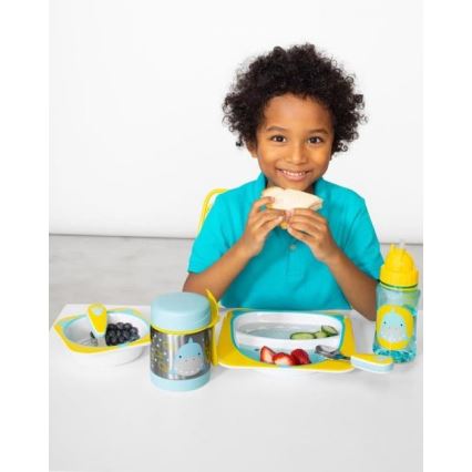Skip Hop - Thermosfles voor eten met lepel/vork ZOO 325 ml haai