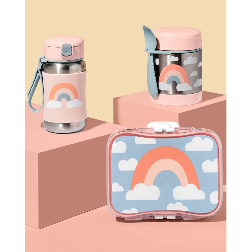 Skip Hop - Voedselthermos met lepel/vork SPARK STYLE 325 ml regenboog