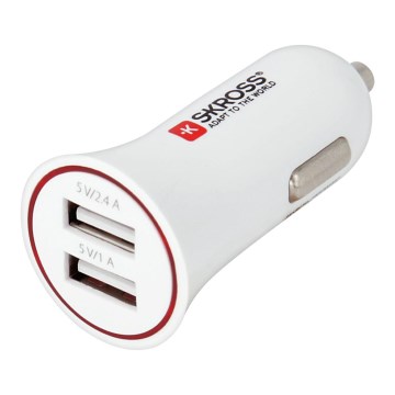 SKROSS - Autolader 2xUSB/3400mA/12-24V/5V