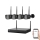 Slim camerasysteem + 4× camera's met 2K+-sensor, 12V, IP65, Wi‑Fi (Tuya)