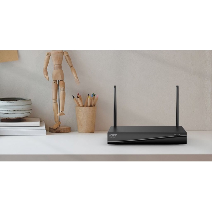 Slim camerasysteem + 4× camera's met 2K+-sensor, 12V, IP65, Wi‑Fi (Tuya)