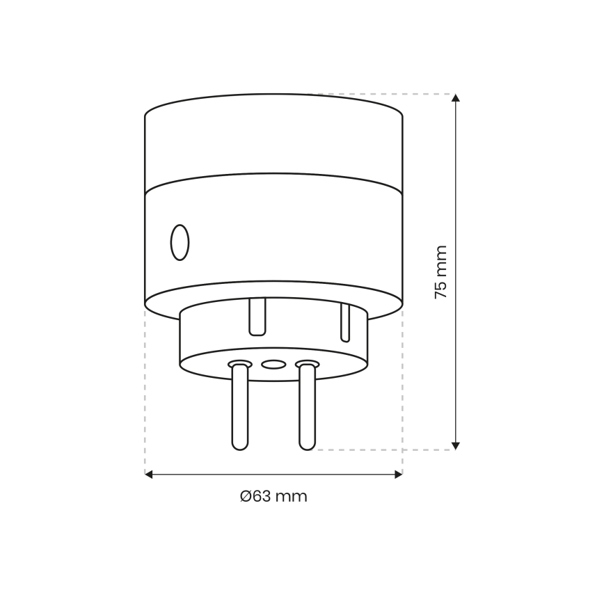 Slim Stopcontact 2300W/230V/10A Wifi Tuya