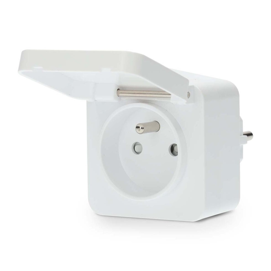 Slim stopcontact 3680W/230V/ Type E/16A Wi-Fi Tuya IP44