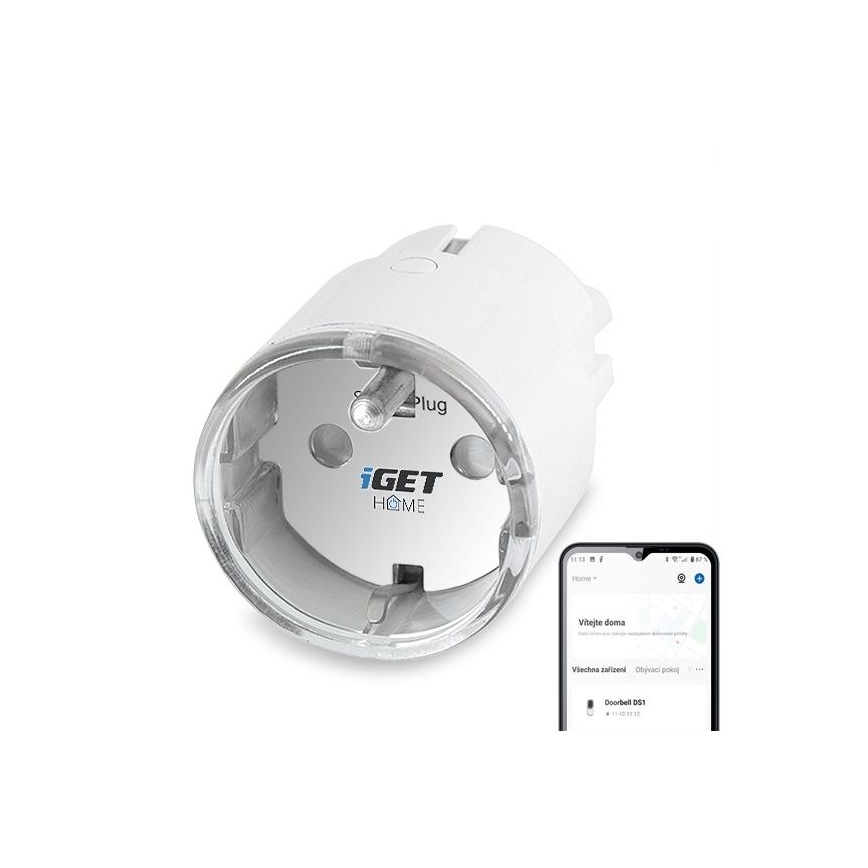Slim stopcontact met verbruiksmeting 3680W/230V Wi-Fi