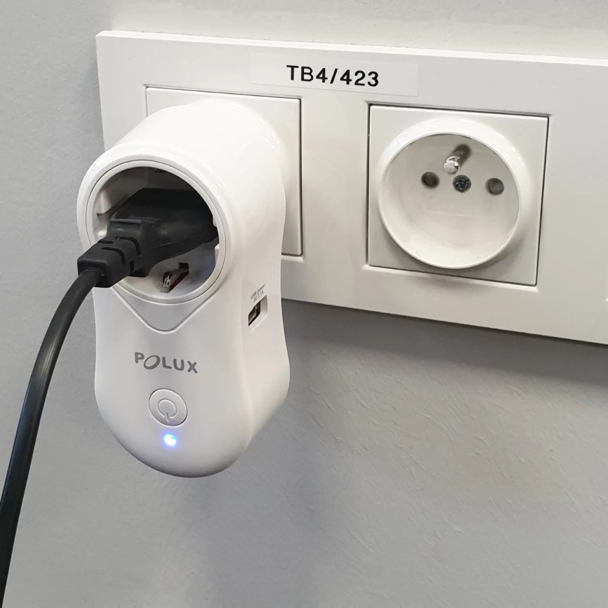 Slim stopcontact SMART 3400W/230V Wi-Fi Tuya + USB SCHUKO