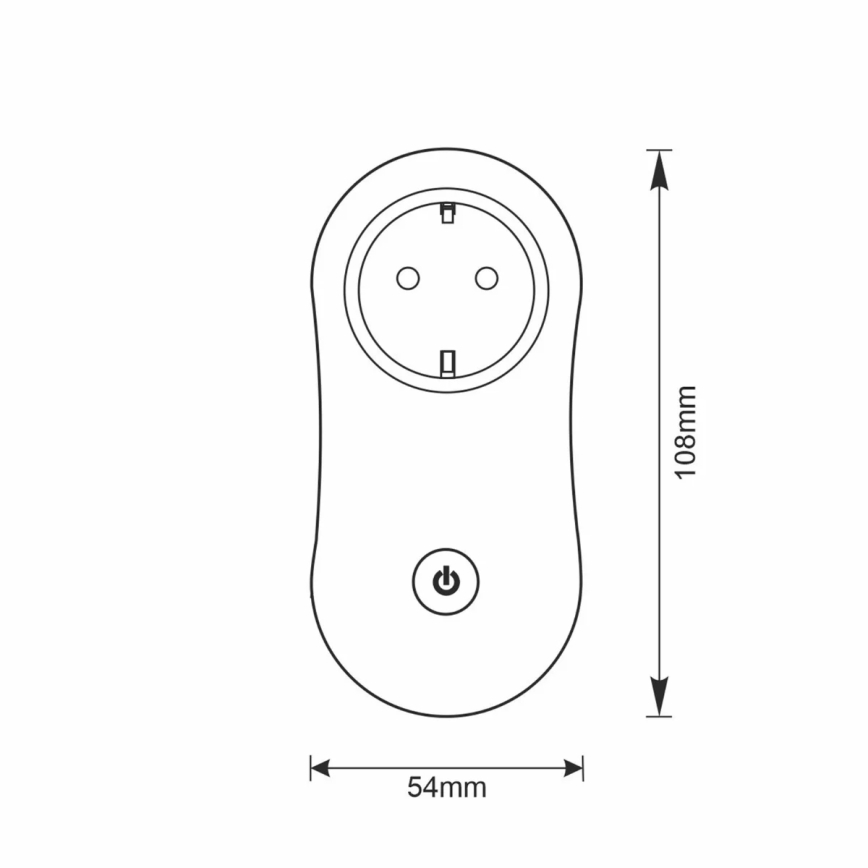 Slim stopcontact SMART 3400W/230V Wi-Fi Tuya + USB SCHUKO