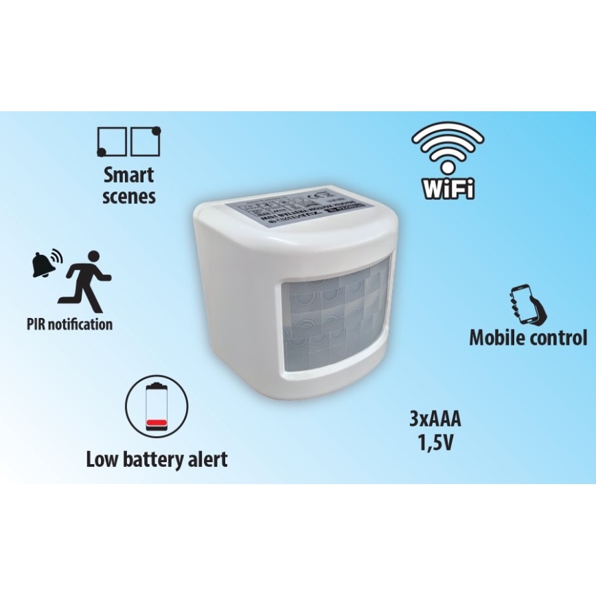 Slimme Bewegingssensor 3xAAA Wi-Fi Tuya