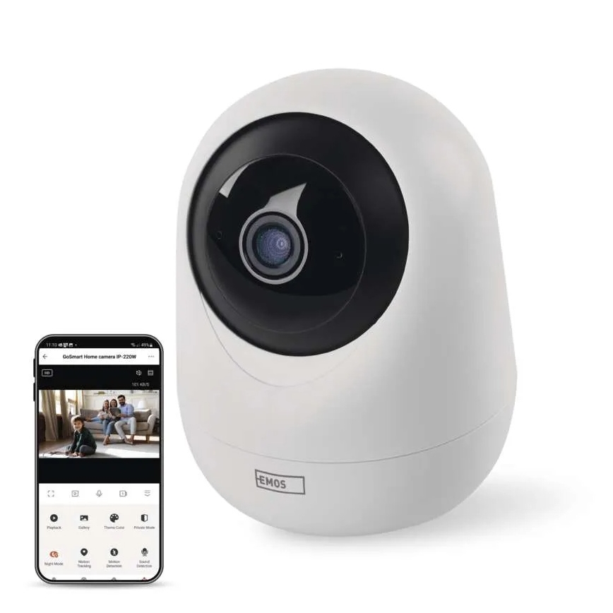 Slimme binnen-draaibare camera met bewegingssensor GoSmart 5V Wi-Fi Tuya wit