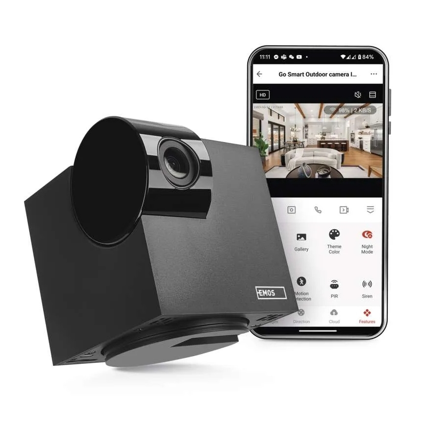 Slimme binnen-draaibare camera met bewegingssensor GoSmart 5V Wi-Fi Tuya zwart