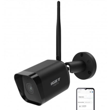 Slimme buitencamera met Full HD 1080p sensor 12V IP65 Wi-Fi Tuya zwart