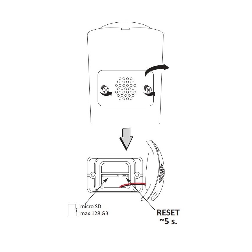 Slimme Camera voor buiten COSMO LED/230V/Wi-Fi Tuya IP66