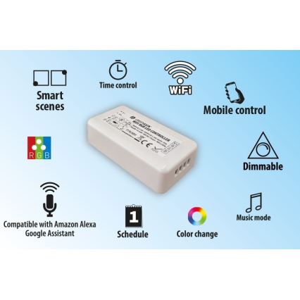 Slimme Controller voor LED RGB strips 5-24V Wi-Fi Tuya