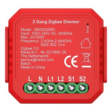 Slimme dubbele dimmer SmartLife 230V