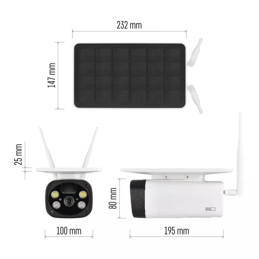 Slimme IP-buitencamera GoSmart 3,5W/5V 8800 mAh IP55