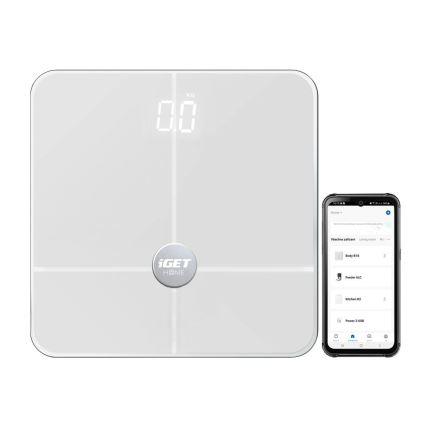 Slimme personenweegschaal 3xAAA Bluetooth