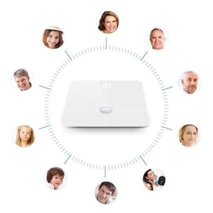 Slimme personenweegschaal 3xAAA Bluetooth