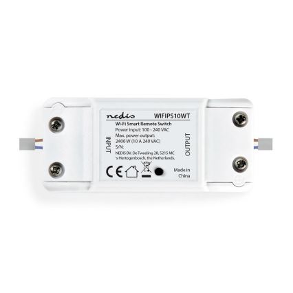 Slimme schakelaar voor elektrisch circuit 2500W / 230V / 17dBm Wifi
