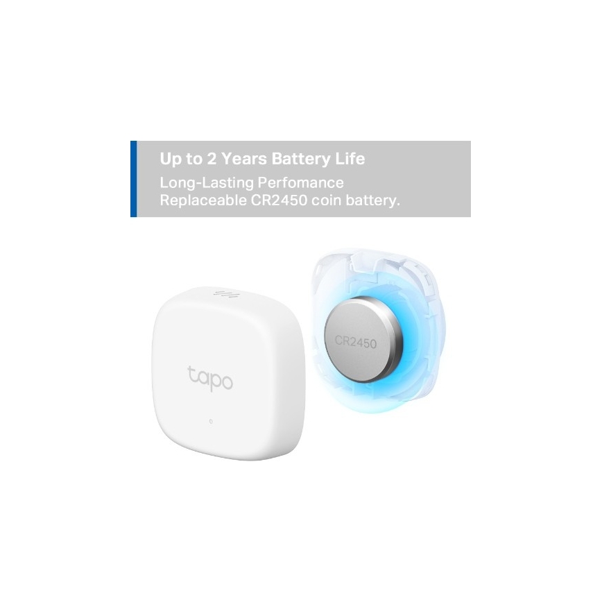 Slimme sensor voor het meten van temperatuur en luchtvochtigheid 1xCR2450