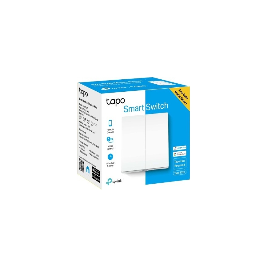 Slimme tweeknops lichtschakelaar 2xAAA