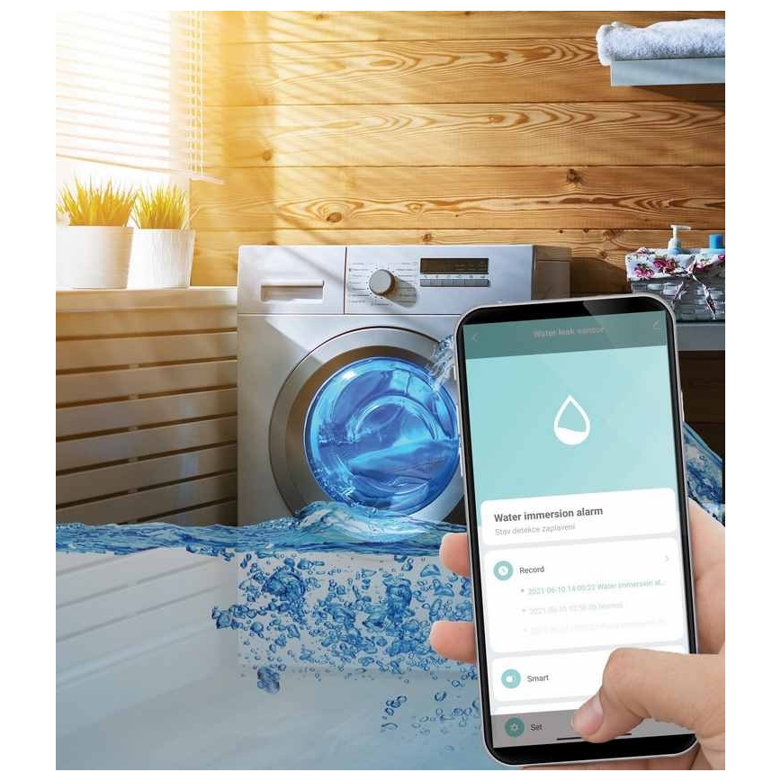 Slimme Water Lekkage sensor 3xAAA Wi-Fi Tuya